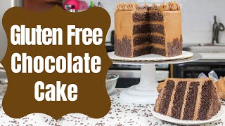 Gluten Free Chocolate Cake Recipe from Scratch  CHELSWEETS [upl. by Ardnaik]