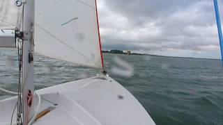 Wayfarer dinghy capsize  Rutland Water [upl. by Anaiuq]