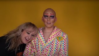 Drunk Valentines Makeover on Trixie Mattel  Brittany Broski [upl. by Kauslick]