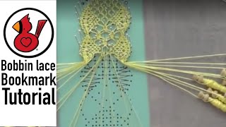 BOBBIN LACE BOOKMARK TUTORIAL Video 123 [upl. by Irvine]