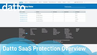 Datto SaaS Protection Overview [upl. by Eelorac183]