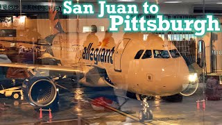 Full Flight Allegiant Air A319 San Juan to Pittsburgh SJUPIT [upl. by Neerroc580]