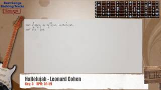 🎸 Hallelujah  Leonard Cohen Guitar Backing Track with chords and lyrics [upl. by Buzz702]