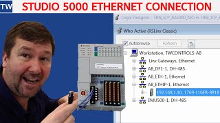 Allen Bradley Controllogix Compactlogix Ethernet Connection Studio 5000 [upl. by Sankaran51]