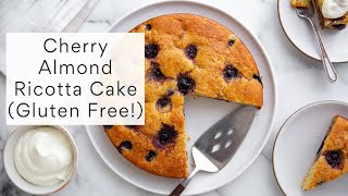 Gluten Free Cherry Almond Cake Easy [upl. by Minnnie]