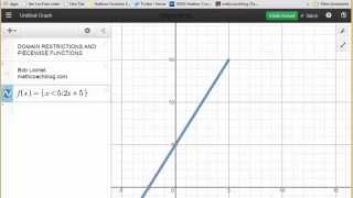 Desmos  Domain Restrictions and Piecewise Functions [upl. by Arihsay677]