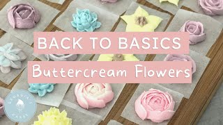 How to Pipe Buttercream Flowers  Piping tutorial  Georgias Cakes [upl. by Noskcire950]