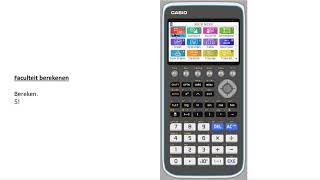 Faculteit berekenen Casio FXCG50 [upl. by Phipps]