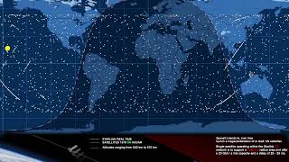 Starlink Sattelites Tracking on Map 24h [upl. by Onder423]