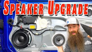 How To Replace and Upgrade Car Speakers Remove Rivets Custom Mounts [upl. by Sindee]