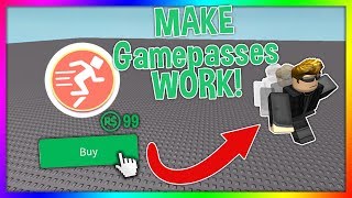 How to make a Gamepass WORK in ROBLOX Studio Add gamepasses to your game [upl. by Harvey]