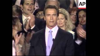 Arnold Schwarzenegger election victory speech [upl. by Ainod873]