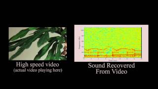 The Visual Microphone Passive Recovery of Sound from Video [upl. by Anneg]