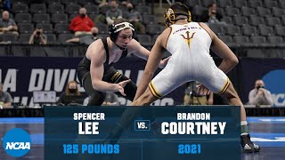 Spencer Lee vs Brandon Courtney 2021 NCAA Title 125 lbs [upl. by Winnifred319]