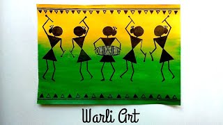 Warli Painting for beginners Tutorial Warli art step by step guide warliart [upl. by Yert]