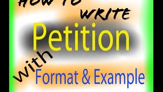 How to write PETITION [upl. by Tilly]