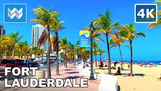 4K Fort Lauderdale Florida USA  Spring Break Walking Tour Vlog amp Vacation Travel Guide 🎧 [upl. by Yecac]