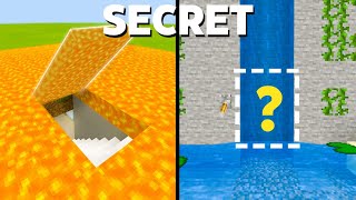 Minecraft 10 Simple Secret Entrances bedrock [upl. by Yhtomot]