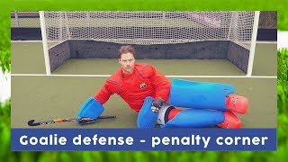 Defending Penalty Corner tutorial  Goalkeeper technique  HockeyheroesTV [upl. by Akirat]