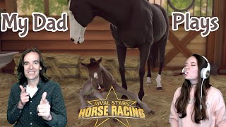 MY DAD PLAYS RIVAL STARS  Breeding and Racing Rival Stars Horse Racing  Pinehaven [upl. by Wildee]