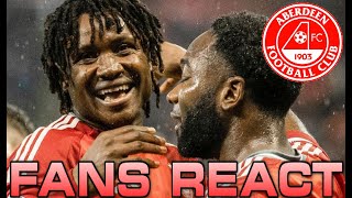 WERE GOING TO WIN THE LEAGUE ABERDEEN FANS REACT ABERDEEN 10 DUNDEE UNITED  SCOTTISH PREM [upl. by Bradley]