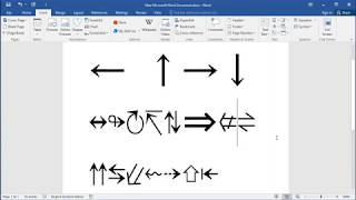 How to insert Arrows in Word [upl. by Newcomb]