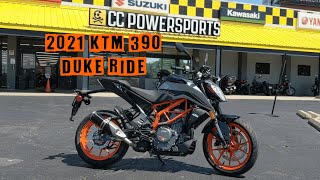 2021 KTM Duke 390 Ride [upl. by Airet733]