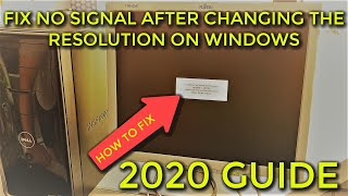 How to Fix Screen Turning Black after changing resolutions on windows desktop or laptop pc 2020 guid [upl. by Hadik]