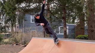 Skating a Stranger’s PERFECT Backyard Mini Ramp [upl. by Glass]