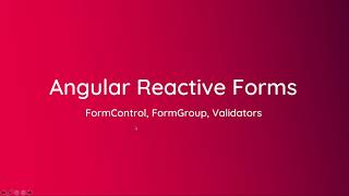 5  Angular Reactive Forms Formularios Reactivos [upl. by Eleda]