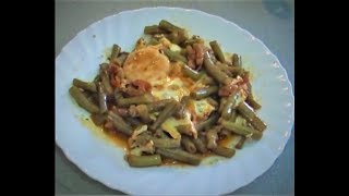 JUDÍAS VERDES CON HUEVOS Green beans with eggs [upl. by Chaiken]