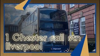 Full route 1 Chester rail station to Liverpool stagecoach MCSL [upl. by Ojiram]