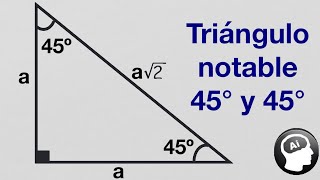 Triángulo notable de 45° y 45° [upl. by Notsecnirp]