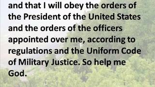 US Armed Forces Oath of Enlistment  Hear the Text [upl. by Olodort427]