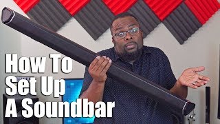 Sound Bar Setup  How To Set Up A Soundbar with HDMI ARC Optical [upl. by Porett]