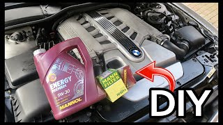 BMW 760Li N73 Oil and Filter Change [upl. by Sicard330]