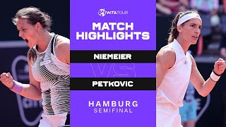 Jule Niemeier vs Andrea Petkovic  2021 Hamburg Semifinal  WTA Match Highlights [upl. by Arolf]