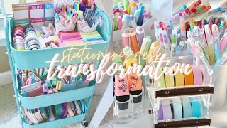 Desk  stationery organization makeover ✨🍃 [upl. by Boys]