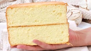 FLUFFY Vanilla Sponge Cake Recipe  The BEST Genoise Sponge Cake [upl. by Nylecyoj]