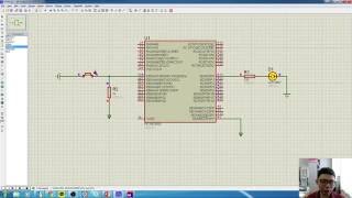 Constructing basic circuit on PROTEUS using PIC18 assembly language [upl. by Hannahoj]