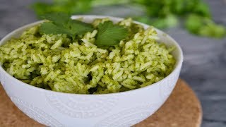 ARROZ VERDE  How To Make Green Rice  SyS [upl. by Snowman]