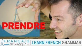 PRENDRE Conjugation amp Meaning to take present tense  FUN Learn French Verbs [upl. by Eidoow]