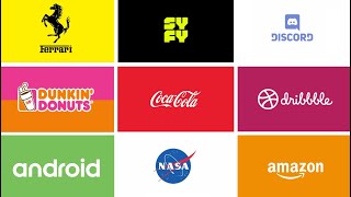 10 Famous Brands as Animated Logos Motion Graphics [upl. by Tuhn]