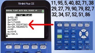 TI84 Plus CE Range Variance and Standard Deviation [upl. by Cornish]