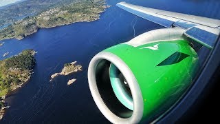 EMBRAER E2 BRAND NEW Widerøe E190E2 Take Off from Kristiansand [upl. by Hendry523]