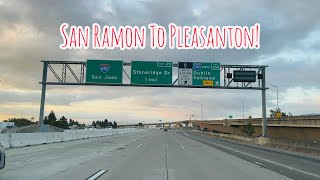 SAN RAMON TO PLEASANTON CALIFORNIA DRIVE [upl. by Helaina]