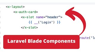 Laravel Blade Components Two Examples  Laravel BreezeUI [upl. by Avitzur]