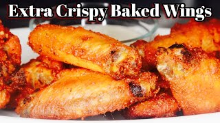 The SECRET To Crispy Oven Baked Chicken Wings [upl. by Neelon]