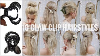 10 EASY CLAW CLIP HAIRSTYLES FOR LONG HAIR ❤️ SIMPLE CLUTCHER HAIRSTYLES ❤️ TRENDING HAIRSTYLES [upl. by Gavrah]