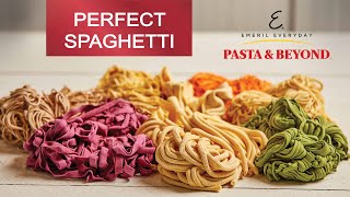 Emeril Lagasse Pasta amp Beyond  How to Make Perfect Spaghetti 1 BATCH Recipe  Cooking with Claire [upl. by Fanechka]